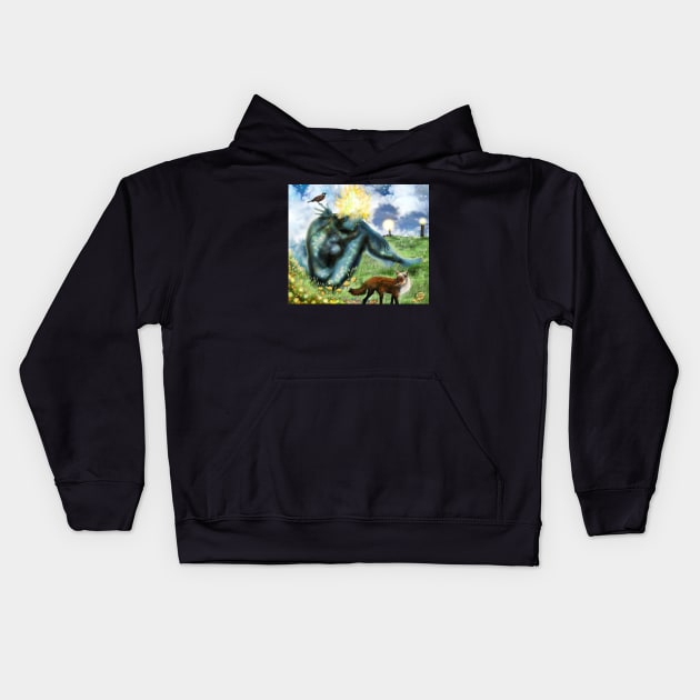 The Loneliness of the long Distance Summer or The Light from Houses [Digital Fantasy Figure Illustration] Kids Hoodie by grantwilson